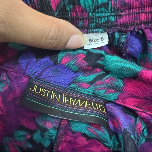 Vintage Floral Co-ord Matching Set Colorful Pants Suit Hipster Indie Relaxed Fit - Picture 6 of 12